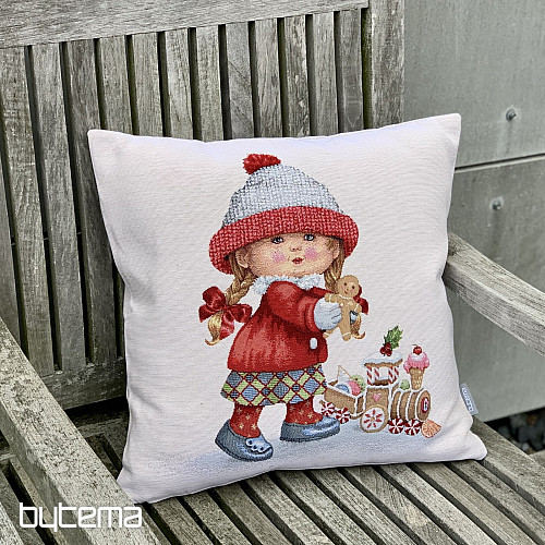 Naslovnica za božićni goblen DJEVOJČICA SA IGRAČKOM