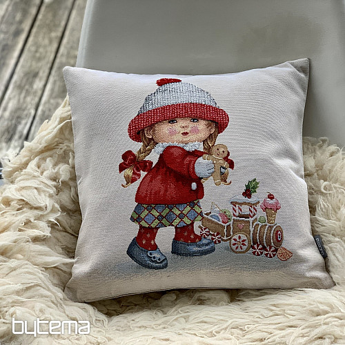 Naslovnica za božićni goblen DJEVOJČICA SA IGRAČKOM