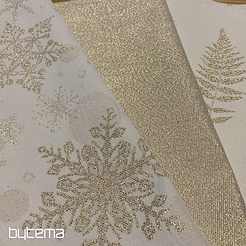 Božićni stolnjaci i šalovi LISTIĆI I GOLD