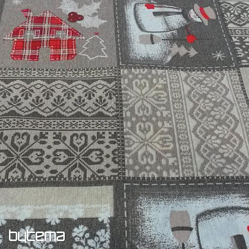 Božićna ukrasna tkanina Snjegović I