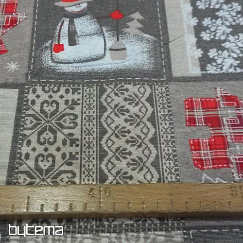 Božićna ukrasna tkanina Snjegović I