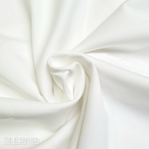 SOLITUDE SATIN Bijela pamučna tkanina