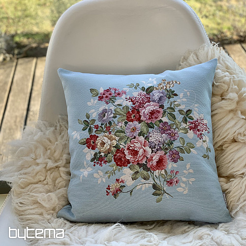 Navlaka za jastuk od goblena FLOWER BLUE
