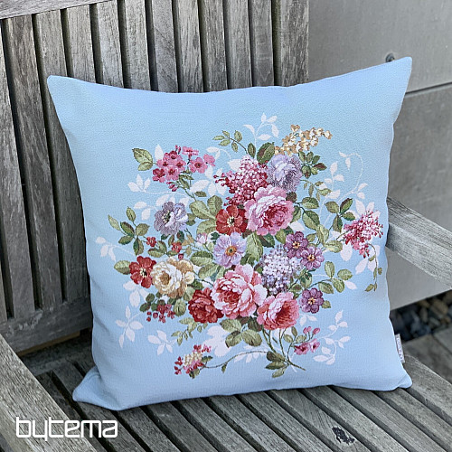 Navlaka za jastuk od goblena FLOWER BLUE