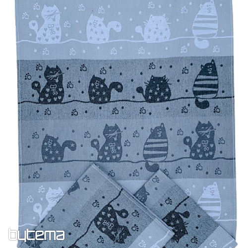 Ručnici MAČKE NA KROVU sivi