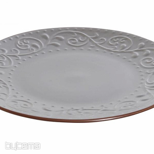 Plitki tanjur SIVI RELJEF 27,5x2cm sivi