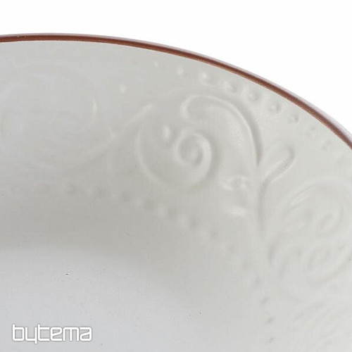 Tanjur duboki BIJELI RELJEF 20,5x5cm bijeli