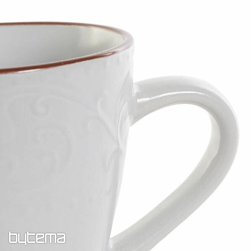 Šalica WHITE RELIEF 325ml bijela