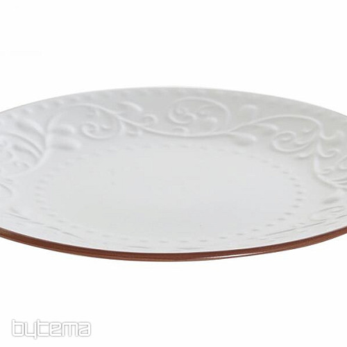 Desertni tanjur WHITE RELJEF 21x2,5cm bijeli