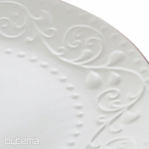 Desertni tanjur WHITE RELJEF 21x2,5cm bijeli