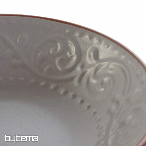 Tanjur duboki SIVI RELJEF 20,5x5cm sivi