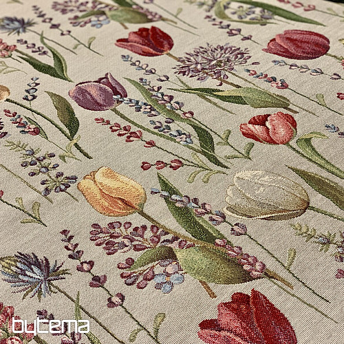 Goblen stolnjak, šal Proljetni tulipani