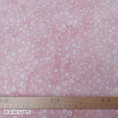 Pamučna tkanina MONO MINI PINK FLOWER