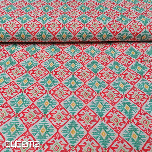 Pamučna tkanina Diamonds tirkizna