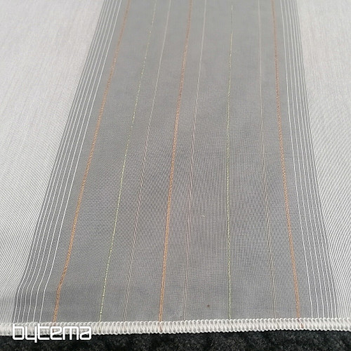 Voile zavjesa zeleno-bakrene pruge