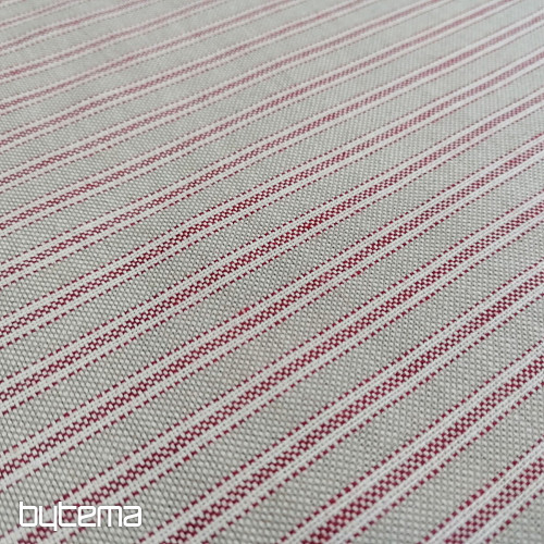 Dekorativna tkanina Iris pruge - bordo 65