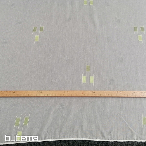 Voile zavjesa 12106/180/04 zeleni uzorak