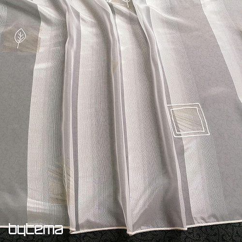 Voile zavjesa krem latice bež - 731/300