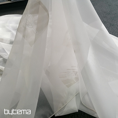 Voile zavjesa krem latice bež - 731/300