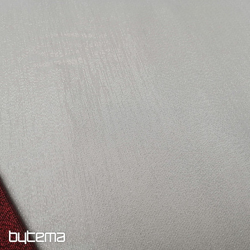 Božićna ukrasna tkanina Djed Mraz s lureksom bijelo-srebrna