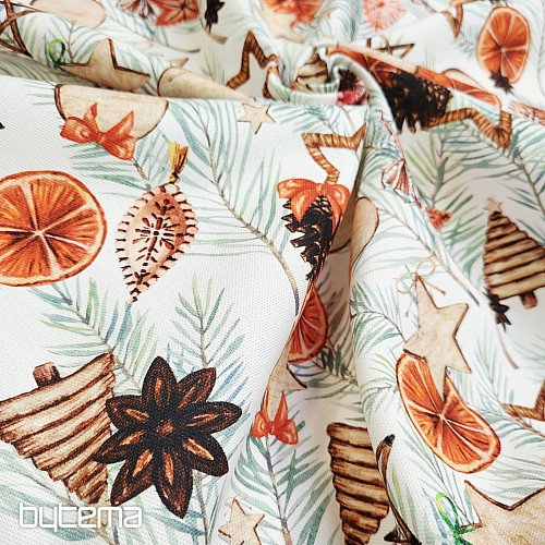 Božićna ukrasna tkanina Suhe naranče