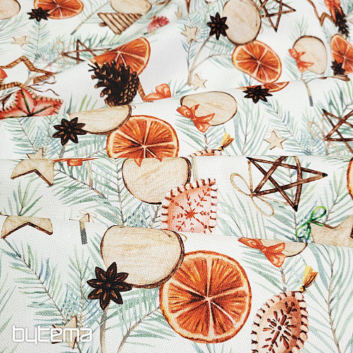 Božićna ukrasna tkanina Suhe naranče