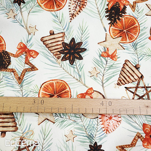 Božićna ukrasna tkanina Suhe naranče