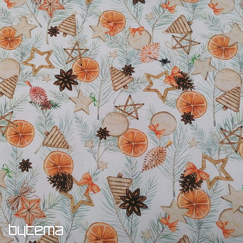 Božićna ukrasna tkanina Suhe naranče