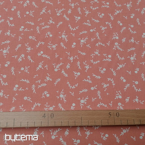 Pamučna tkanina SALMON FLOWERS