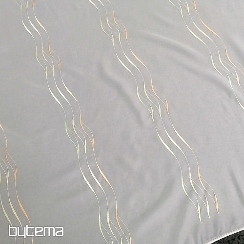 Gotova zavjesa Gerster Stripes narančasto-zelena 310x175 cm