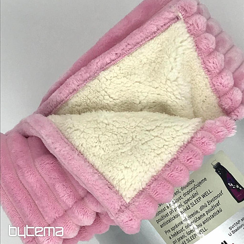 deka od mikrofibre EXTRA SOFT SHEEP samt - roza