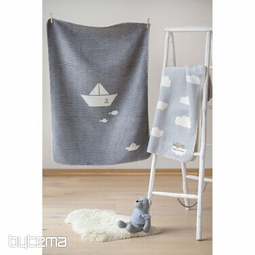 Dječja deka PANDA 2201/97 siva 75x100