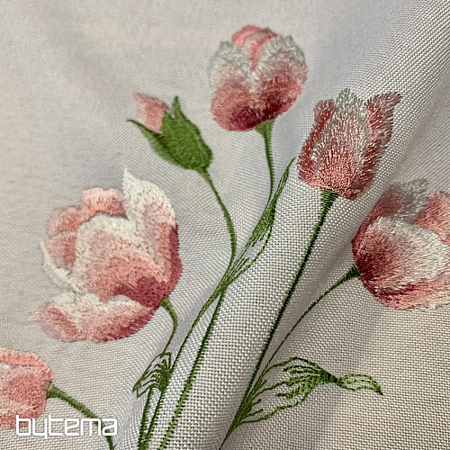 Vezeni stolnjak i ovalni vezeni TULIPANI