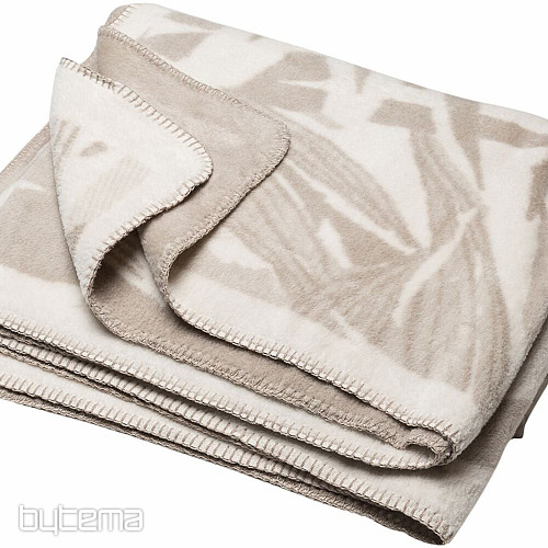 Pamučni pokrivač BAMBOO bež listići 2218/80