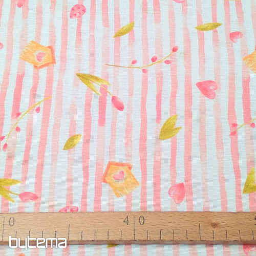 Dekorativna tkanina SPRING PINK STRIPE