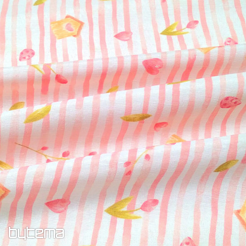 Dekorativna tkanina SPRING PINK STRIPE