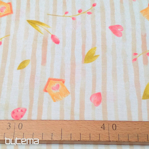 Dekorativna tkanina SPRING BEIGE STRIPE