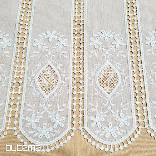 Luksuzna vezena vitraž zavjesa IVORY