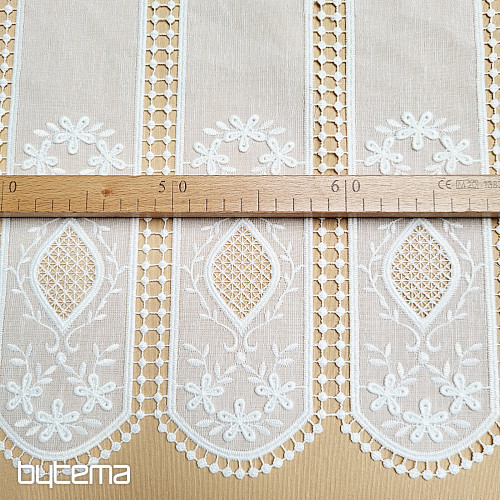 Luksuzna vezena vitraž zavjesa IVORY