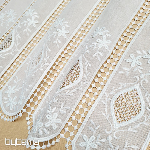 Luksuzna vezena vitraž zavjesa IVORY