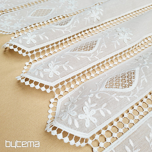 Luksuzna vezena vitraž zavjesa IVORY