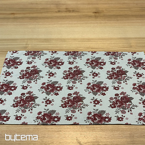 Stolnjak i šal TOSCANA VALERY FLOWER BORDO