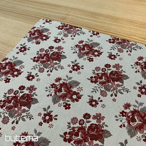 Stolnjak i šal TOSCANA VALERY FLOWER BORDO