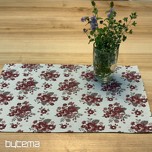 Stolnjak i šal TOSCANA VALERY FLOWER BORDO