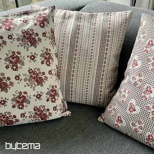 Navlaka za jastuk TOSCANA RIGA STRIPE bordo