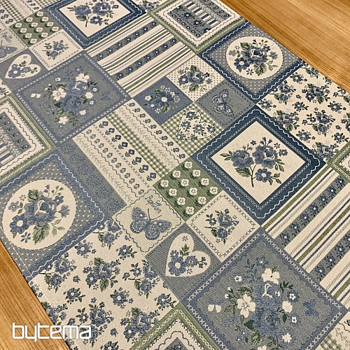 Stolnjak i šal TOSCANA VALERY PATCHWORK plavi