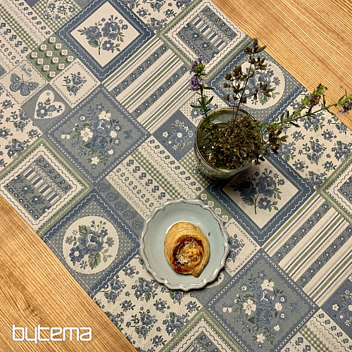 Stolnjak i šal TOSCANA VALERY PATCHWORK plavi