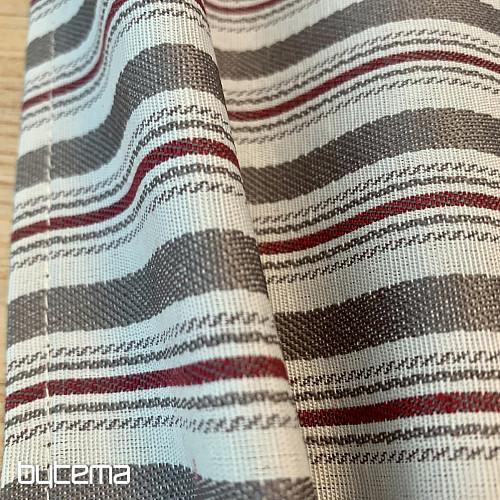 Stolnjak i šal TOSCANA VALERY MULTI STRIPE bordo