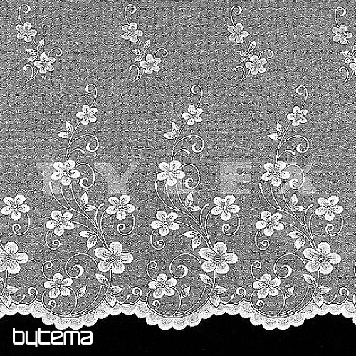 Jacquard zavjesa A3466 CLIPING FLOWERS bijela