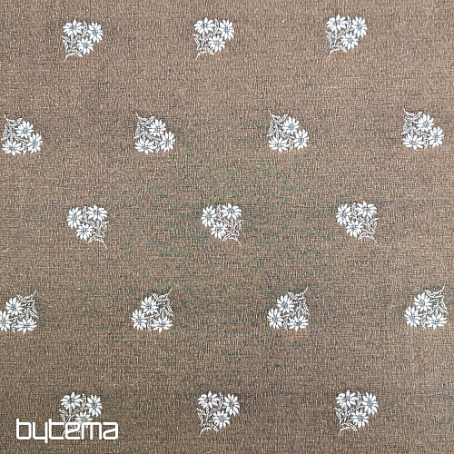 Dekorativna tkanina ALPSKO CVIJEĆE jacquard BROWN